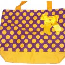 Yellow Large Polka Dots w/Purple Bag plus Free Personalization!
