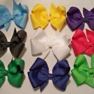 YOU PICK: Six (6) Boutique Solid Colored Hair Bows