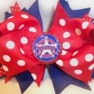 Boutique Texas Rangers Bottle Cap Hair Bow