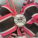 Boutique Pink Punk Rocker Skull Hair Bow