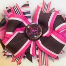 Boutique Pink Punk Rocker Skull Hair Bow