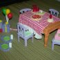 Fisher Price Loving Family Birthday pizza party sounds table dollhouse