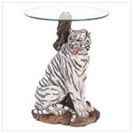 White Tiger Accent Table