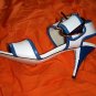 NEW Versus Buffalo Leather Shoes, size 38, blue & white