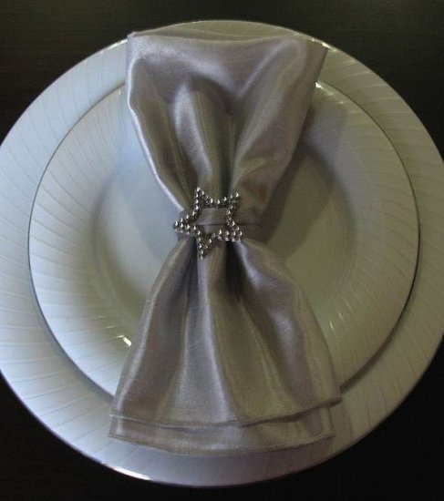 Rhinestone Star Napkin Ring with Napkin (Set of 4)