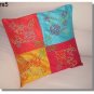 4 Colour ( orange, blue, red, yellow) Embroidered Raw Silk Cushion Cover ( rs 5) Set of two