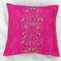 Simply luxury pink raw silk cushion cover