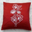 Simply  luxury  rust red raw silk cushion cover rs 067