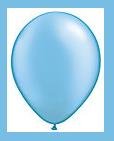 11â Pearl Azure Blue Latex Balloons â 12ct