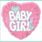 Baby girl heart baby shower balloons supplies pink