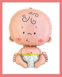 Welcome Baby mylar balloons - Baby Shower supplies