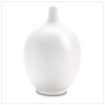38663 White Ceramic Longneck Vase