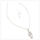 13082 Silver Sandal Jewelry Set