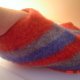 Mens or Ladies hand crochet wool felted slippers