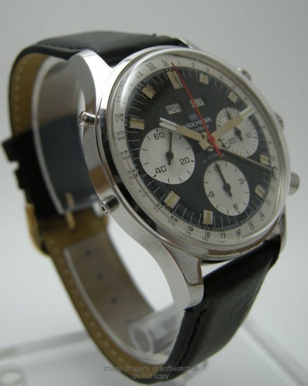 Vintage Men's Breitling Wakmann Triple Date Chronograph Watch