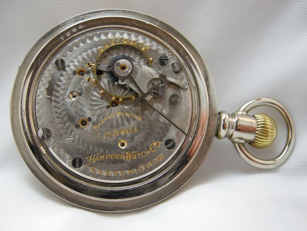 Vintage Hampden Watch Company Men's Pocket Watch 18s 17 Jewel