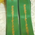 Ribbon award Participant lot of 25 participant prize green satin gold letters and record card