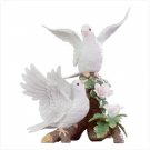 Doves On A Floral Branch
