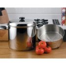 Precise Heat 24 Quart Stockpot with Deep Steamer Basket