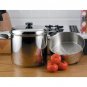 Precise Heat 24 Quart Stockpot with Deep Steamer Basket