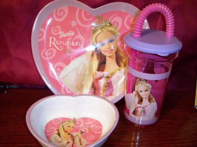 Barbie plate and cup set sale