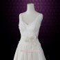 Silk Chiffon Grecian Wedding Dress with V Neck | Annmarie
