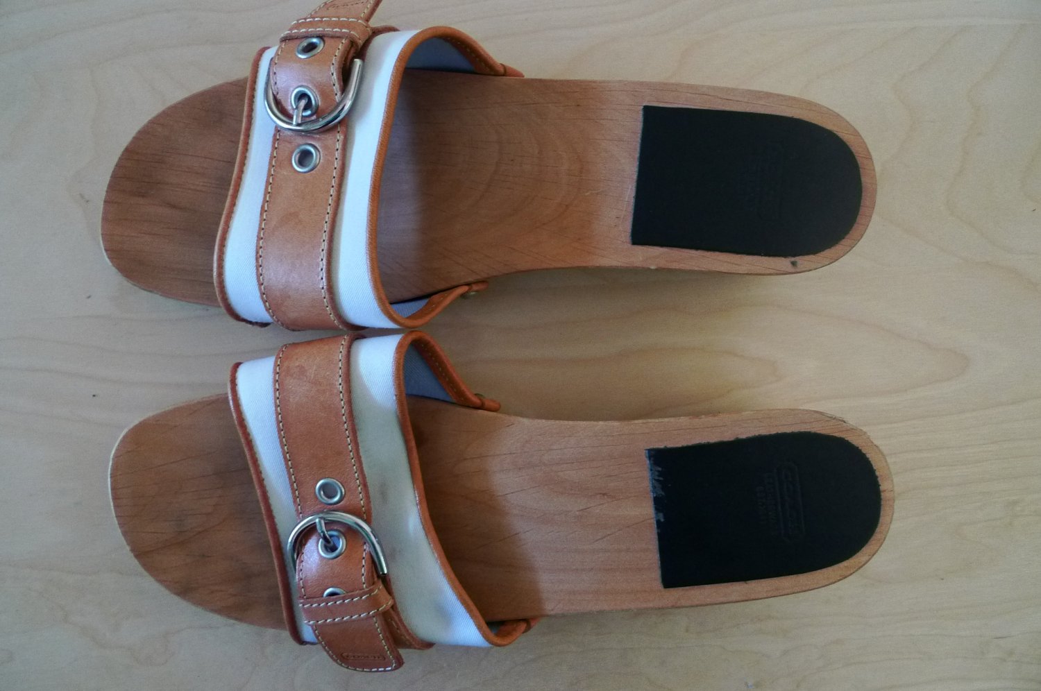 Coach Wooden Sandals Size 9 1/2