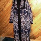 Lotus Trader Blue Black White Duster Jacket OSFA NWOT