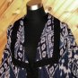 Lotus Trader Blue Black White Duster Jacket OSFA NWOT