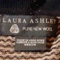 Laura Ashley Black Taupe Knit Wool Button Front Top M
