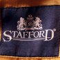 Stafford Mens Brn Tweed 3 Btn Wool Blazer 42R +Silk Tie