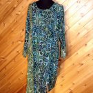 Lotustraders Multi Blue Blouse Tunic Top OSFA NWT