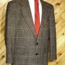 Turnbury Mens Wool Grey Blazer Sport Coat 40R +Silk Tie