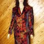 Lord Taylor Multi Earthtone Floral Skirt Suit Outfit 12