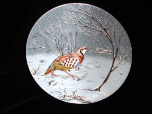 Haviland Limoges Hetreau Xmas 1970 Plate Partridge Tree