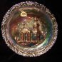 Fenton Carnival Glass Xmas 1972 Two Horned Church Plate