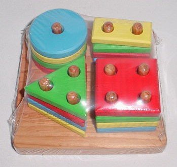 Wooden Basic Shapes Stackable Toy