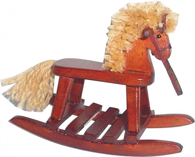 Wooden Rocking Horse Classic Brown finish