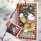 Seasons Greetings snowman bookmark