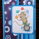 Blue Birthday mouse card
