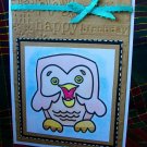 Happy birthday owl card