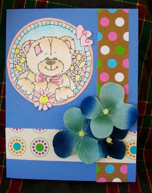 Teddy bear blank note card