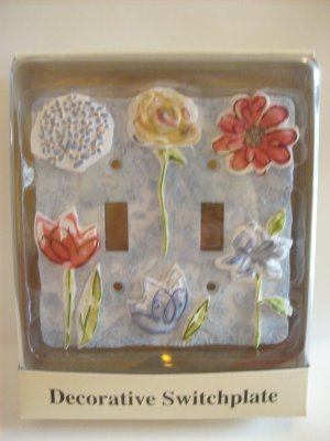 2 switch decorative flower switchplate