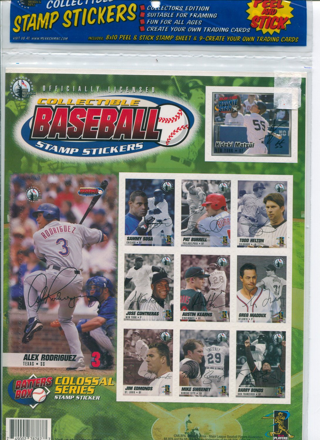 Merrick Mint Batters Box Colossal Series Stickers & cards Greg Maddux