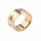 Free shipping--Gold-Plated Stainless Steel Band Ring