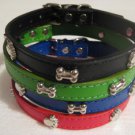free shipping -- 6 pcs / lot soft pu pet collar pet supply