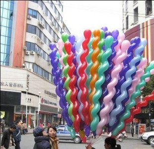 Spiral balloon--100 pcs/lot free shipping party toy