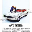 1969 Camaro RS/SS Ad Digitized & Re-mastered Poster Print "Vive le Difference" 24" x 32"