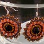 &acirc;��Melon Crush&acirc;�� earrings unique handcrafted artisan jewelry small circle pink purple beads dangle