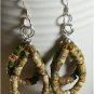 âSpinach Stuffed Mushroomsâ earrings unique handcrafted artisan jewelry jasper unakite drop